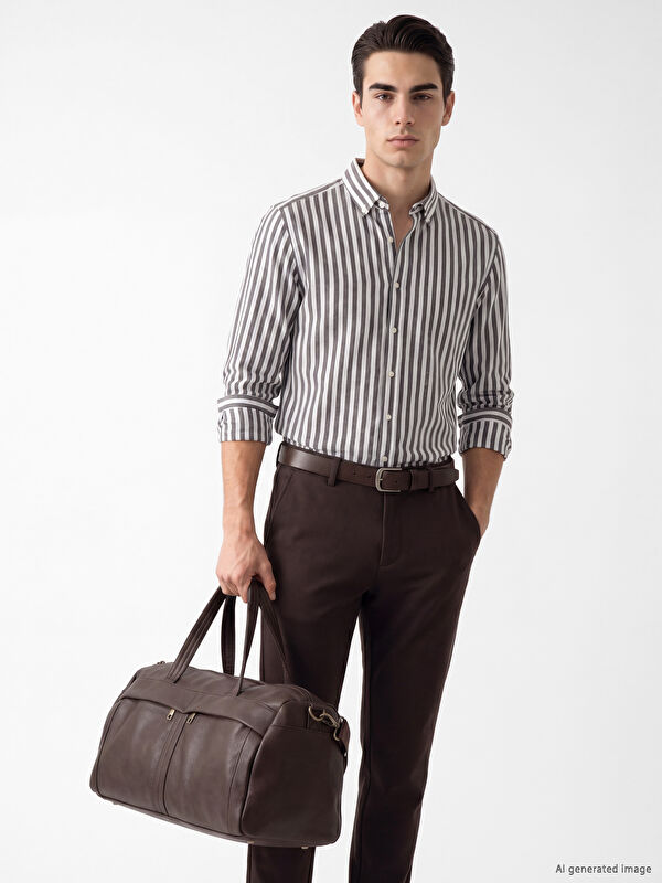 SOUTHBLUE Regular Fit Striped Men's Shirt