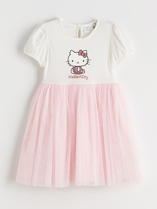 LCW Kids Hello Kitty Print Tutu Dress for Girls