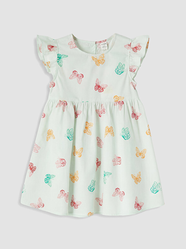 LCW Kids Crew Neck Girls' Poplin Dress