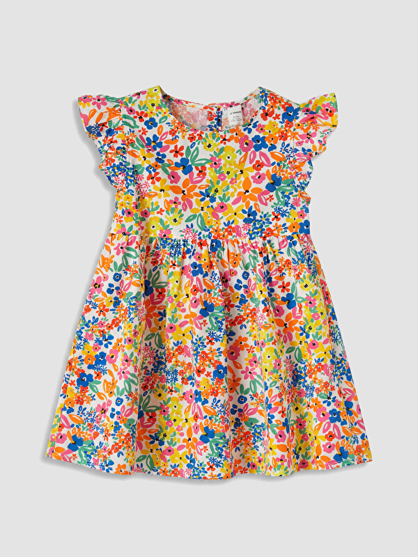 LCW Kids Crew Neck Girls' Poplin Dress
