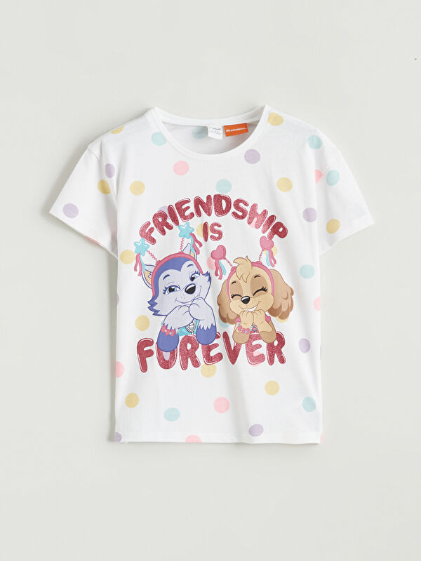 LCW Kids Crew Neck Nickelodeon Printed Girls' T-Shirt