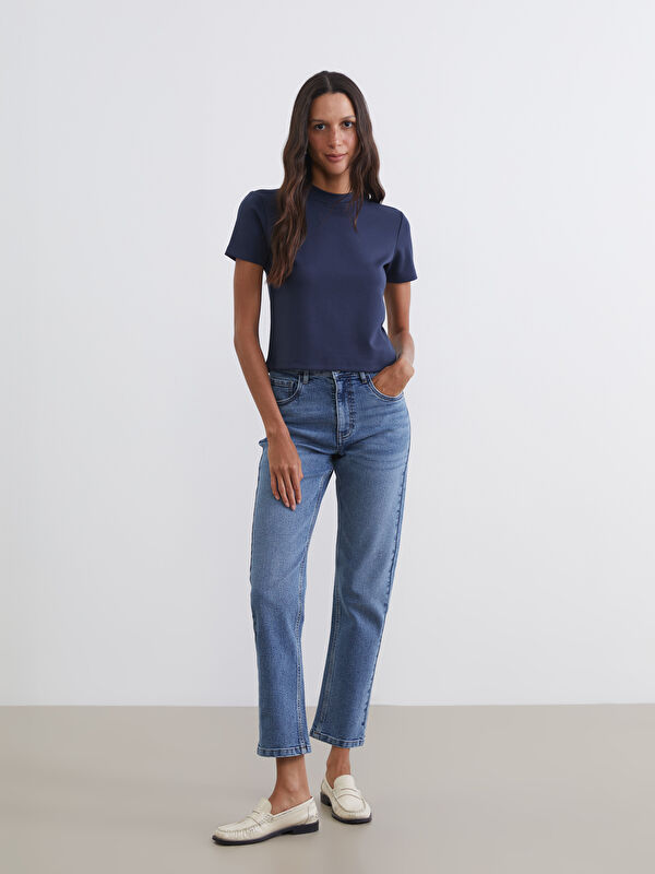 LCW Jeans جينز عالي الخصر بمقاس مناسب للسيدات