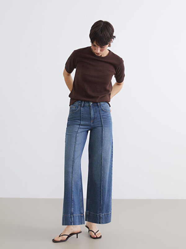 LCW Jeans әйелдерге арналған кең балақ джинс шалбар