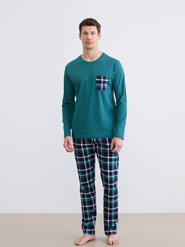 LC WAIKIKI Standart Kalıp Ekose Erkek Pijama Takımı
