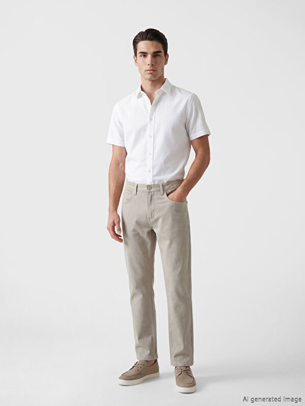 SOUTHBLUE Regular Fit Dobby Fabric Men's Trousers