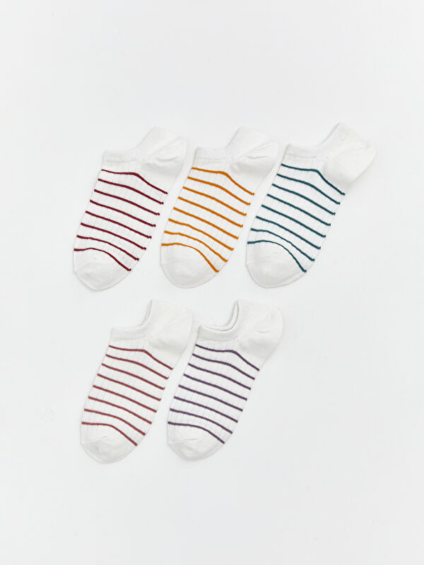 LCW DREAM Striped Women's Sneaker Socks 5-Pack