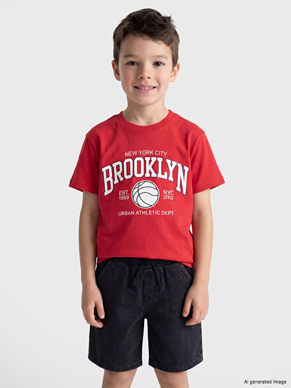LCW Kids Baskılı Erkek Çocuk Tişört