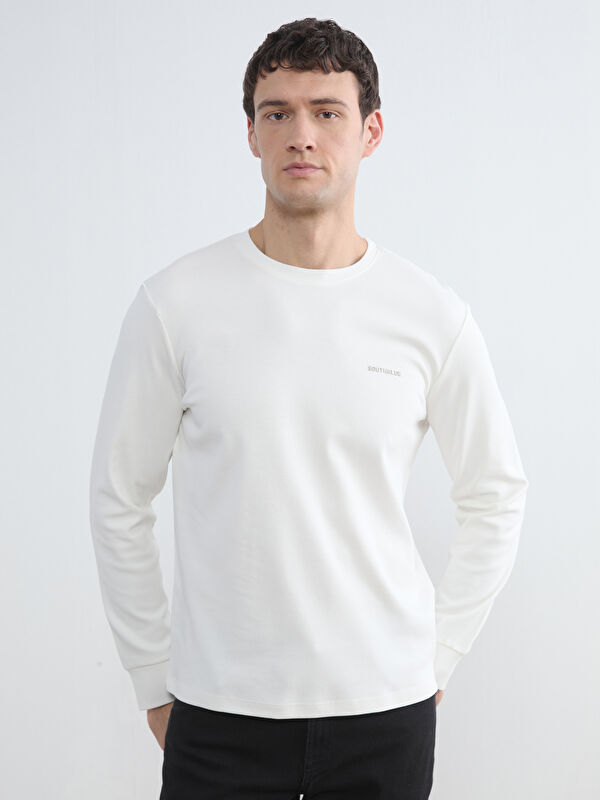 SOUTHBLUE Bisiklet Yaka Erkek Sweatshirt