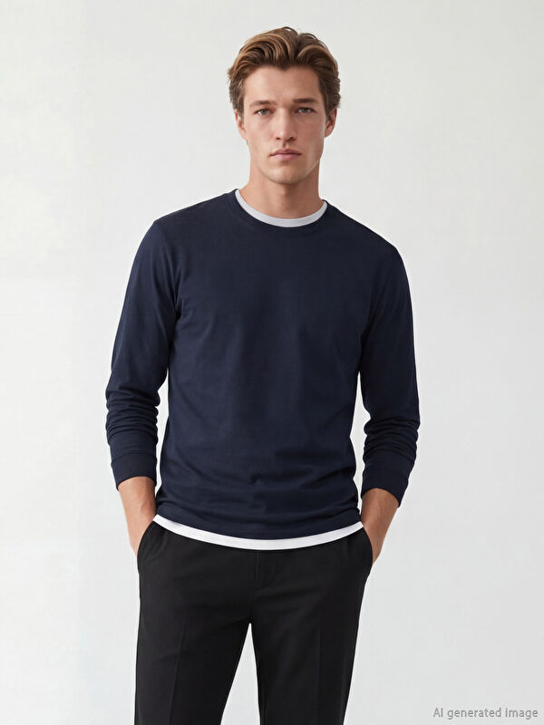 SOUTHBLUE Bisiklet Yaka Erkek Sweatshirt