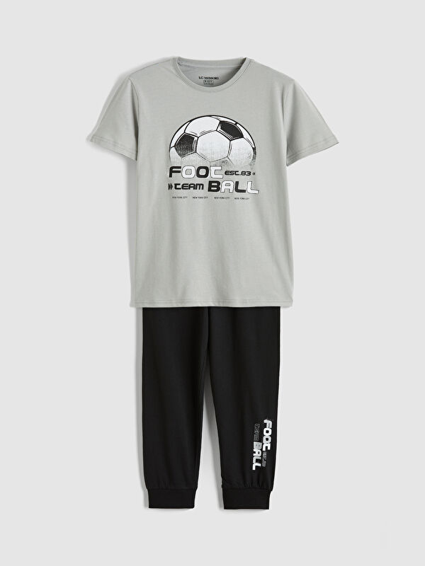LCW Kids Baskılı Erkek Çocuk Pijama Takım