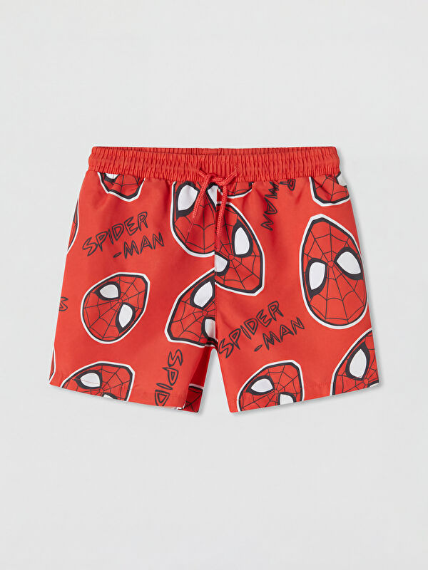 LCW baby Spider-Man Baskılı Erkek Çocuk Deniz Şortu