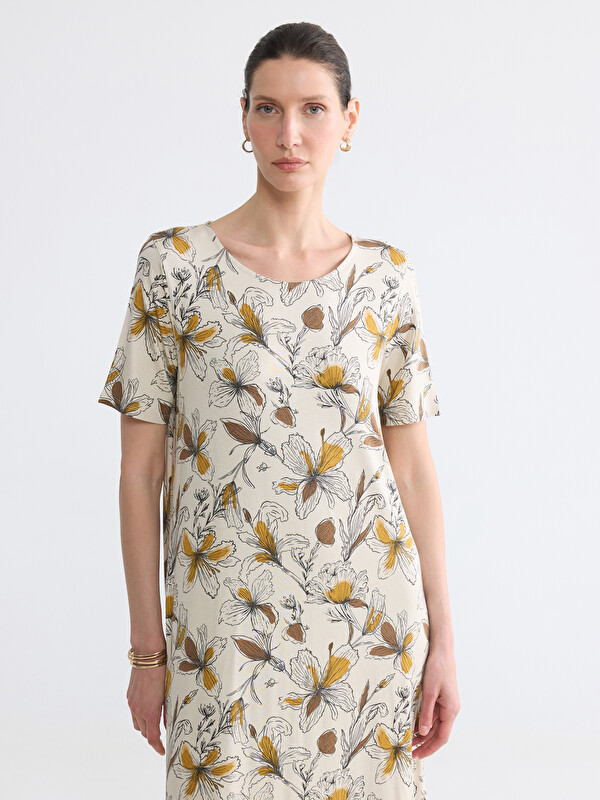 LCW Grace Rochie cu model cu guler rotund