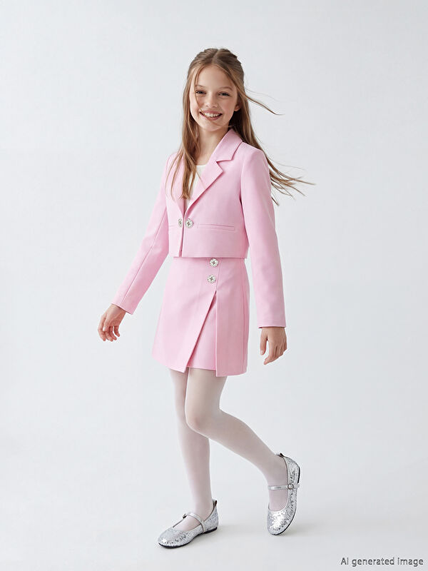 LCW Kids Girls' Short Skirt with Elastic Waistband