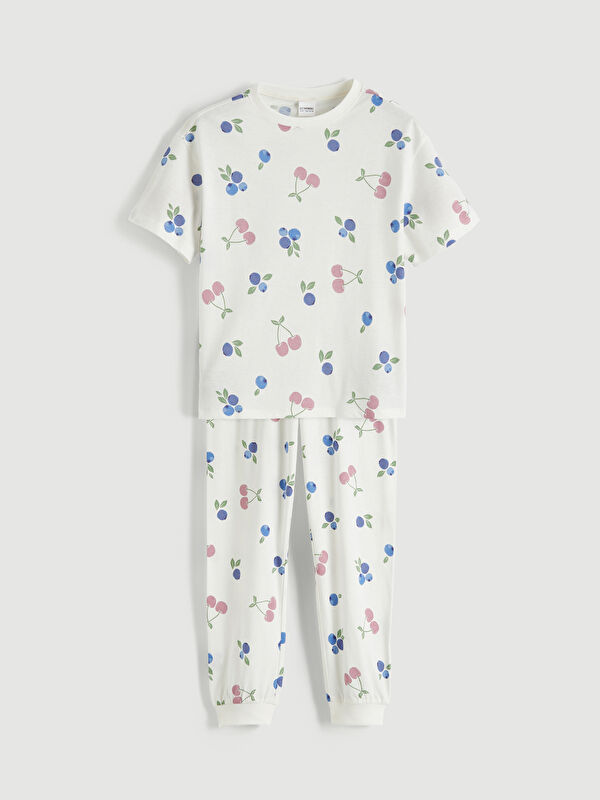LCW Kids Bisiklet Yaka Kız Çocuk Pijama Takımı