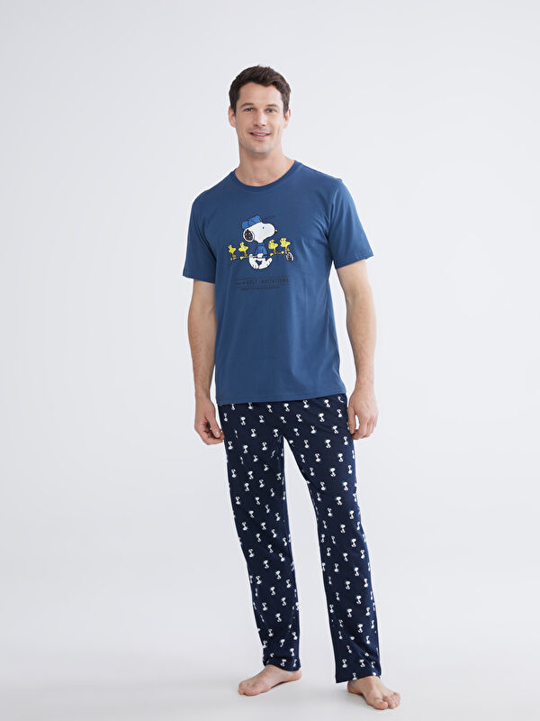 LC WAIKIKI  Regular Fit Snoopy Baskılı Erkek Pijama Takımı