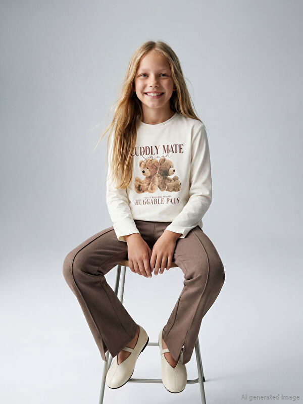 LCW Kids Front Seam Flare Girls' Leggings