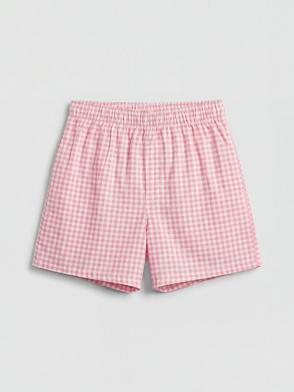 LCW Kids Ekose Kız Çocuk Pijama Şort
