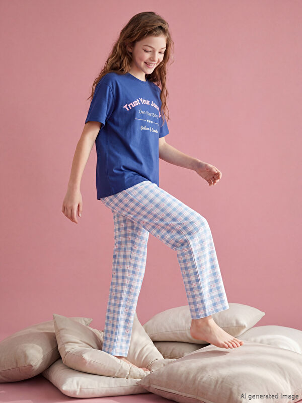 LCW Kids Baskılı Kız Çocuk Pijama Takımı