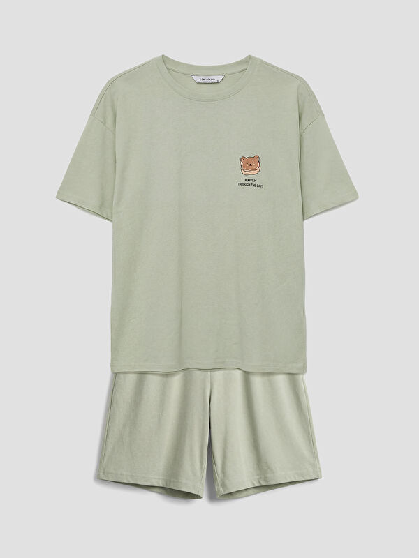 LCW Young Frau GRÜN Kurzes Pyjama-Set