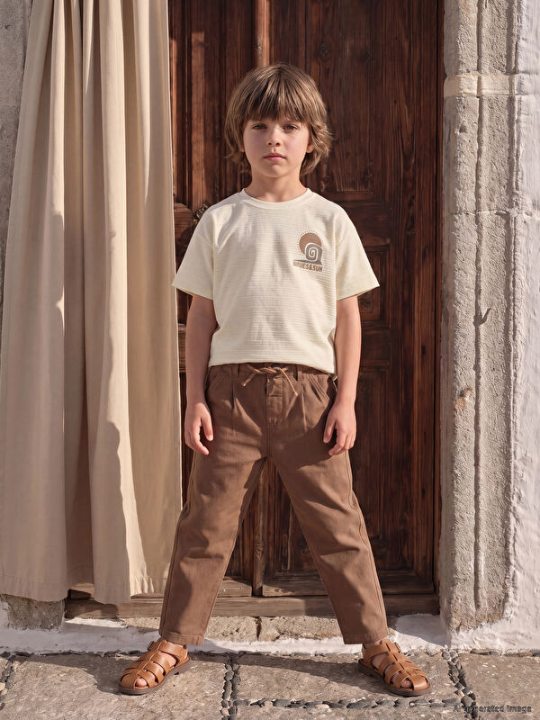LCW Kids Loose Fit Erkek Çocuk Keten Karışımlı Pantolon