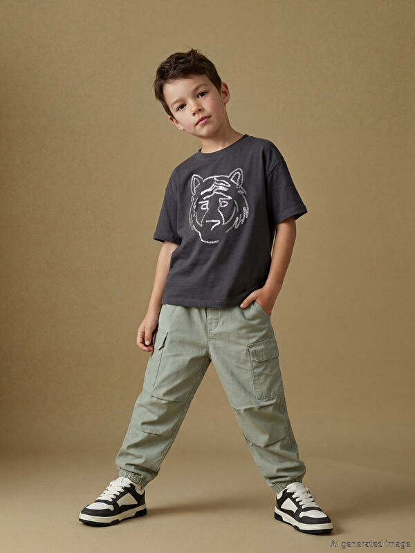 LCW Kids Beli Lastikli Loose Fit Erkek Çocuk Pantolon