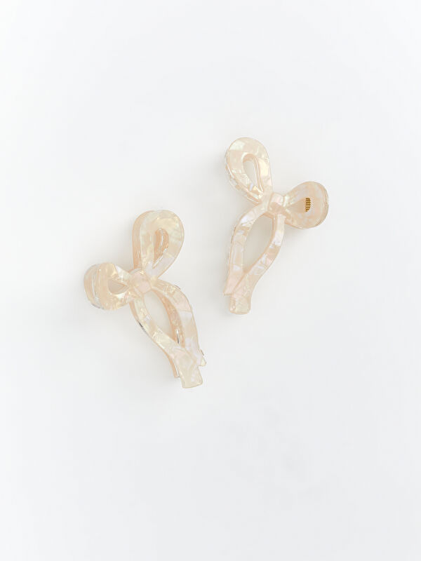 LCW JOY Set of 2 Bow-Embellished Hair Clips