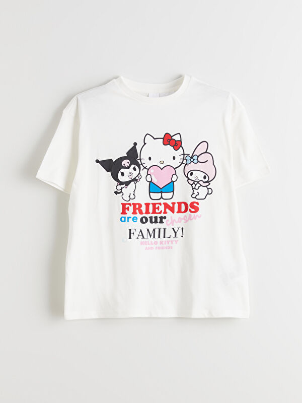 LCW Kids Hello Kitty ve Arkadaşları Baskılı Kız Çocuk Tişört