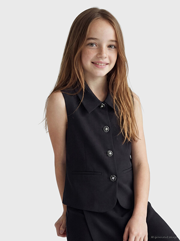 LCW Kids Kız Çocuk Klasik Yelek