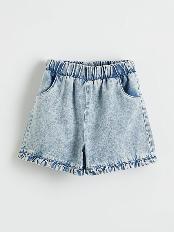 LCW Kids Pocket Detail Girls' Denim Skirt