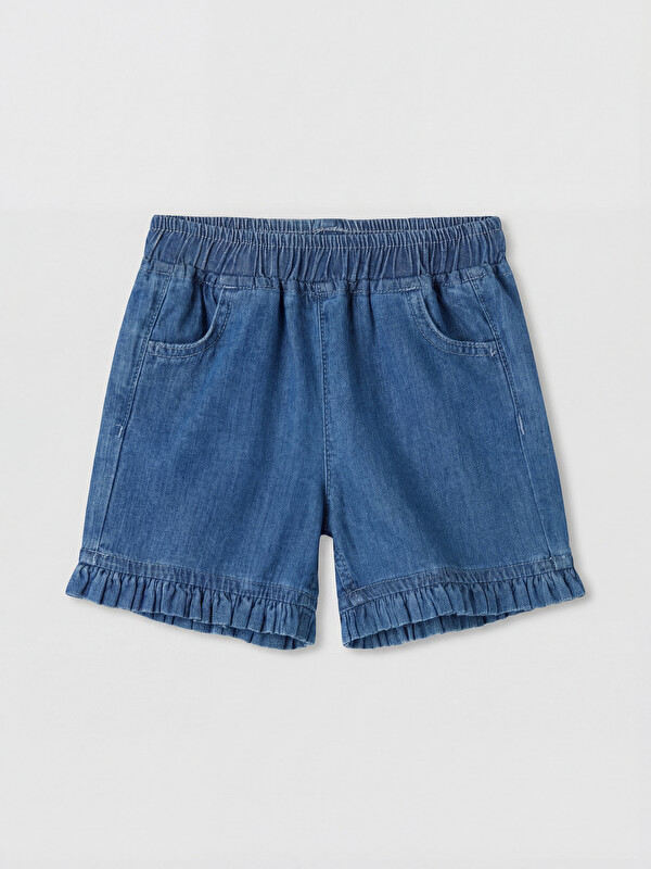 LCW Kids Pocket Detail Girls' Denim Skirt