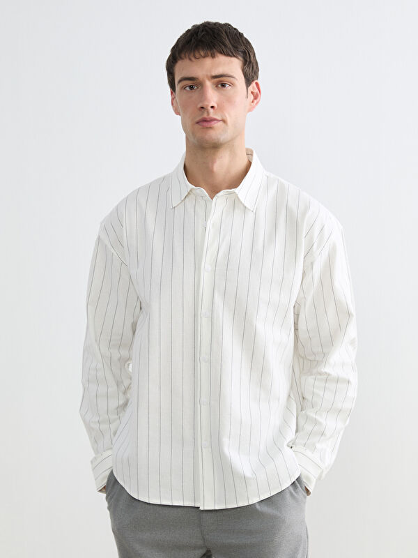 LCW Vision Relaxed Fit Striped Men's Shirt