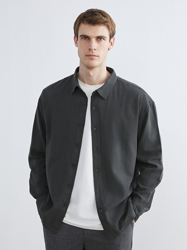 LCW Vision Relaxed Fit Textured Men's Shirt