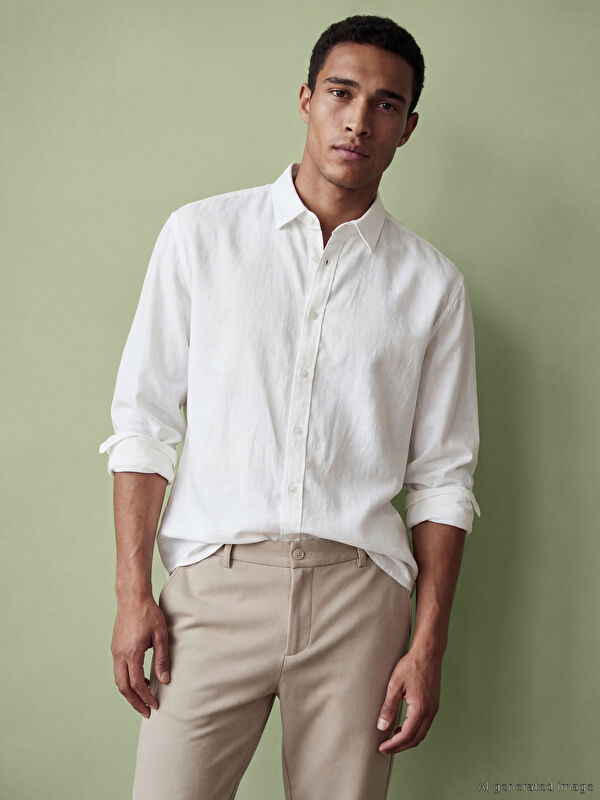 LCW Vision Regular Fit Armürlü Erkek Gömlek