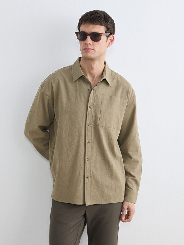 LCW Vision Regular Fit Gabardine Men's Shirt