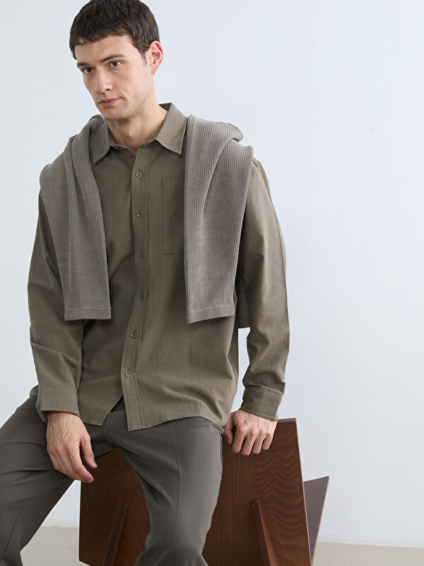 LCW Vision Regular Fit Gabardine Men's Shirt