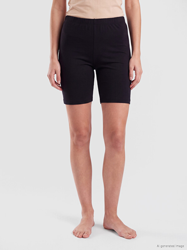 LCW DREAM Elastic Waist Women's Swimming Shorts Leggings