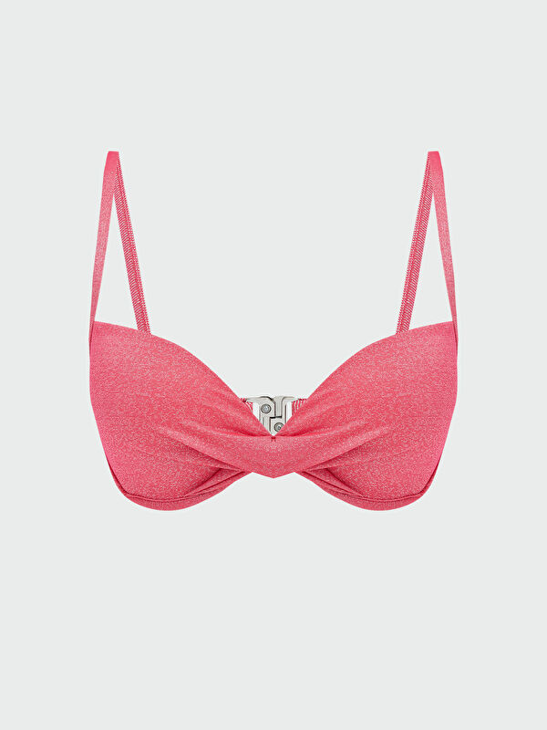 LCW DREAM Parlak Görünümlü Dolgusuz Kadın Bikini Üst