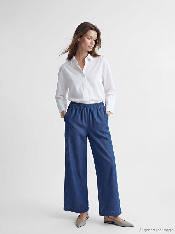 LCW Modest جينز نيلي نساء
