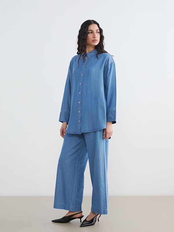 LCW Modest جينز نيلي امرأة