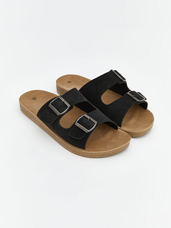 Lcw Steps Siyah Lcw Steps Çift Bantlı Erkek Terlik
