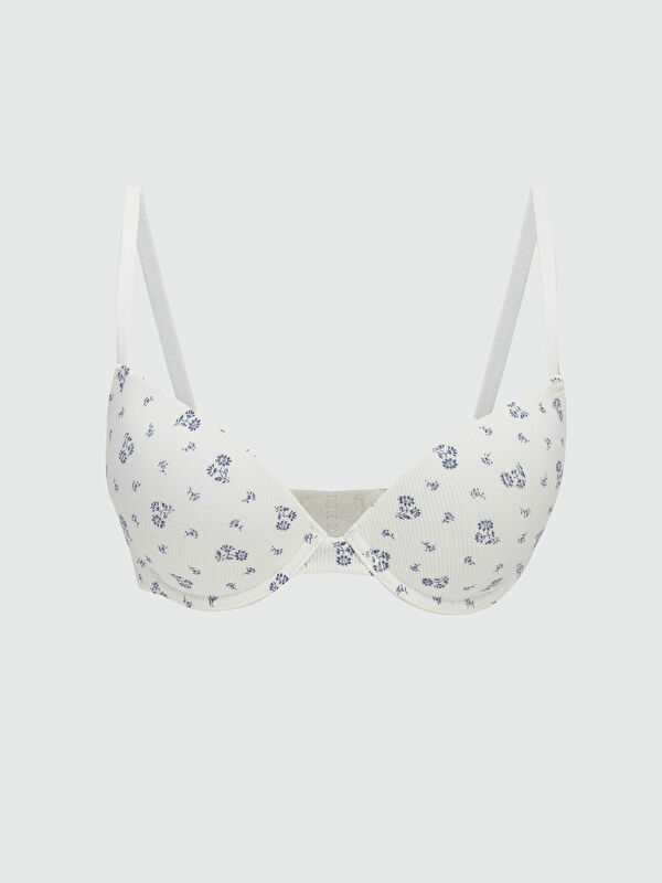 LCW DREAM Blumiger T-Shirt-BH mit Bügeln, ungepolstert.