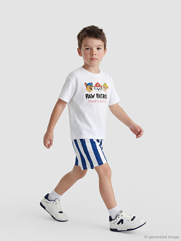 LCW Kids Paw Patrol Baskılı Erkek Çocuk Tişört ve Şort