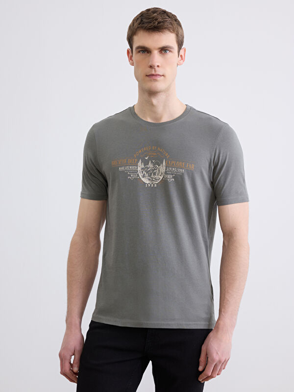 LCWAIKIKI Classic Man KHAKI T-Shirt