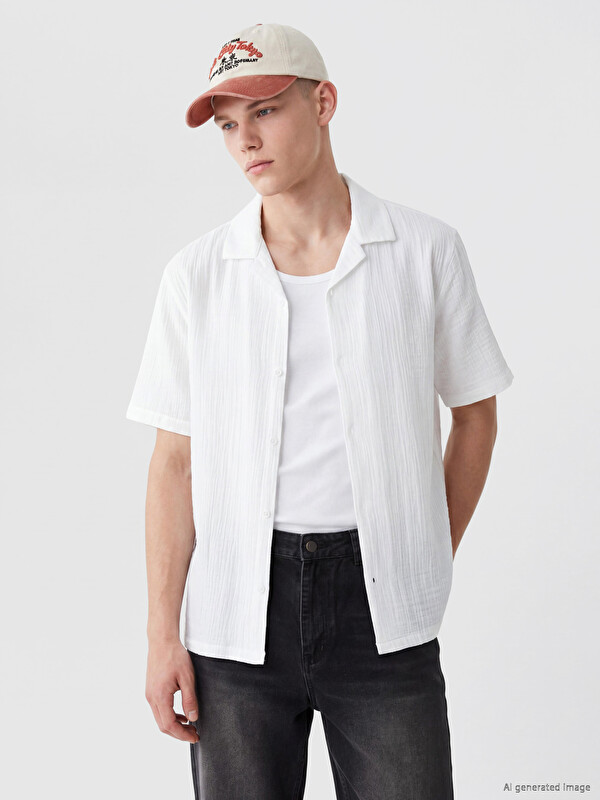 XSIDE Man White Shirt