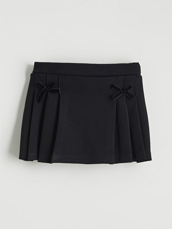 LCW Kids Elastic Waist Pleated Girl's Shorts Skirt