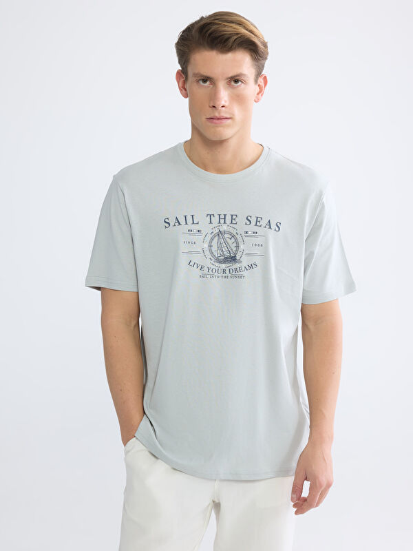 LCWAIKIKI Classic Crew Neck Printed Jersey Men's T-Shirt