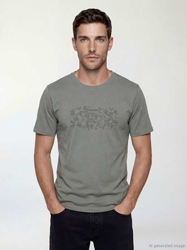 LCWAIKIKI Classic Man KHAKI T-Shirt