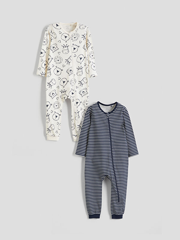 LCW baby Chin Guard Baby Boys' Jumpsuit 2 Pack