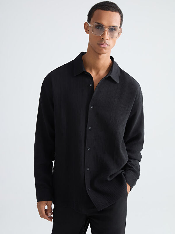 LCW Vision Regular Fit Müslin Erkek Gömlek