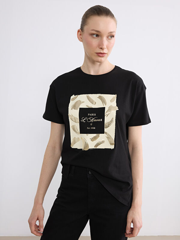 LCWAIKIKI Classic Женщины Черный Футболка